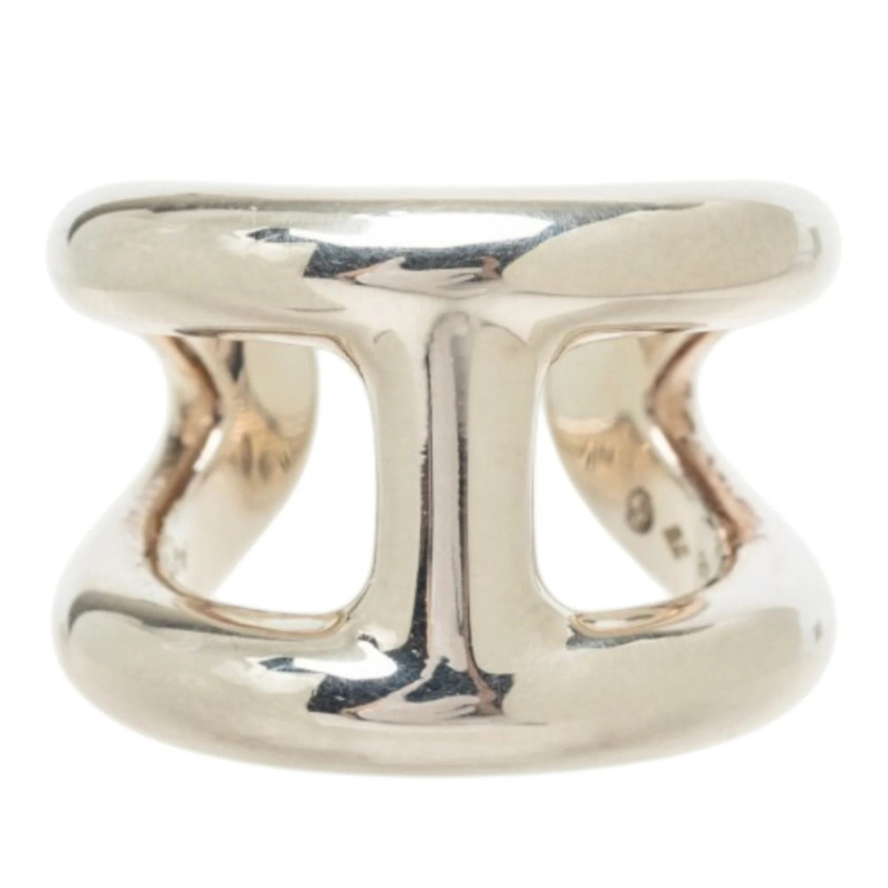 Hermes Osmo's GM Ring, Size 48, Sterling Silver (SV925), Women's.